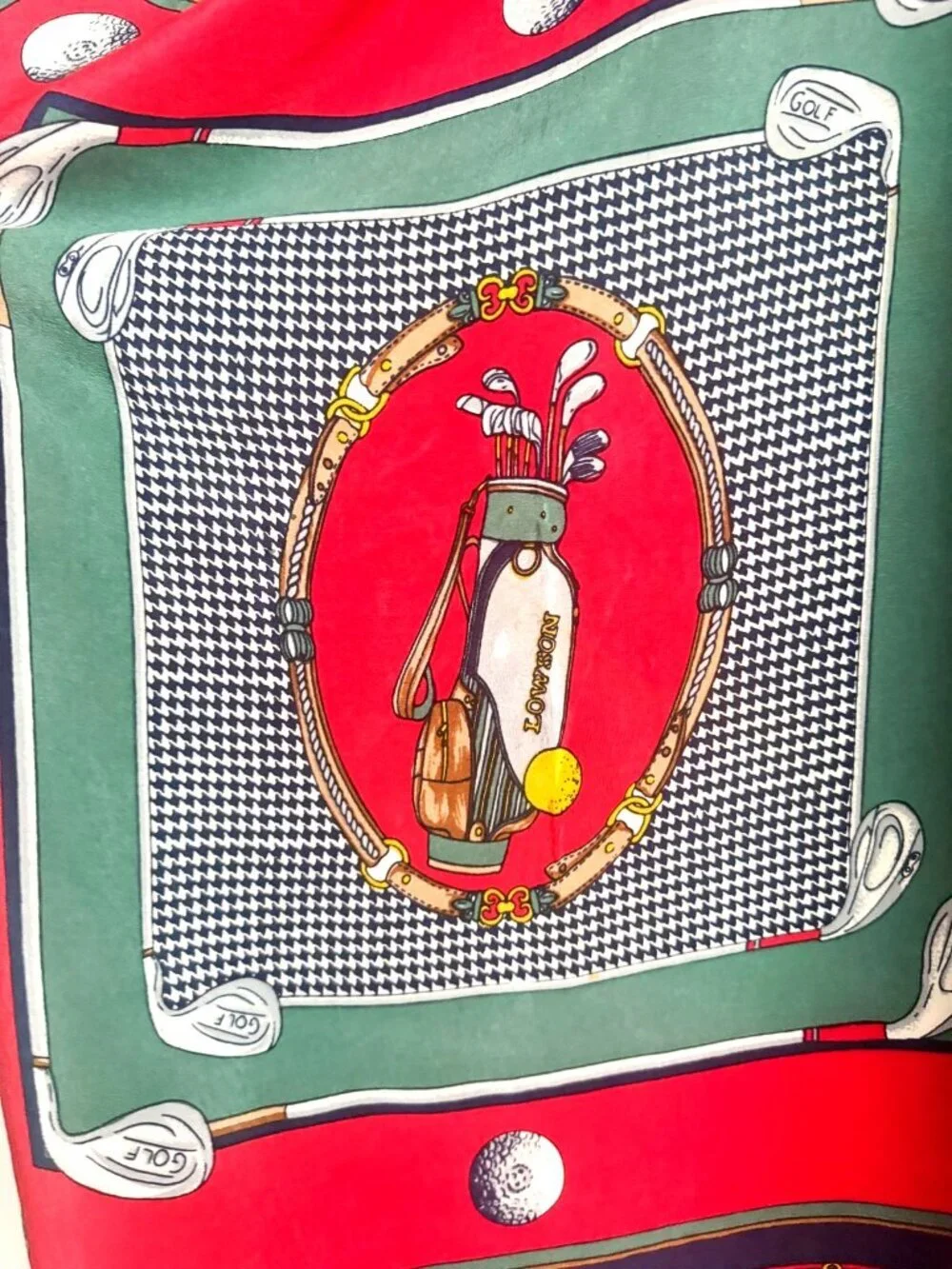 Silk Scarf 80's Royal Golf Company classic by Lowson.